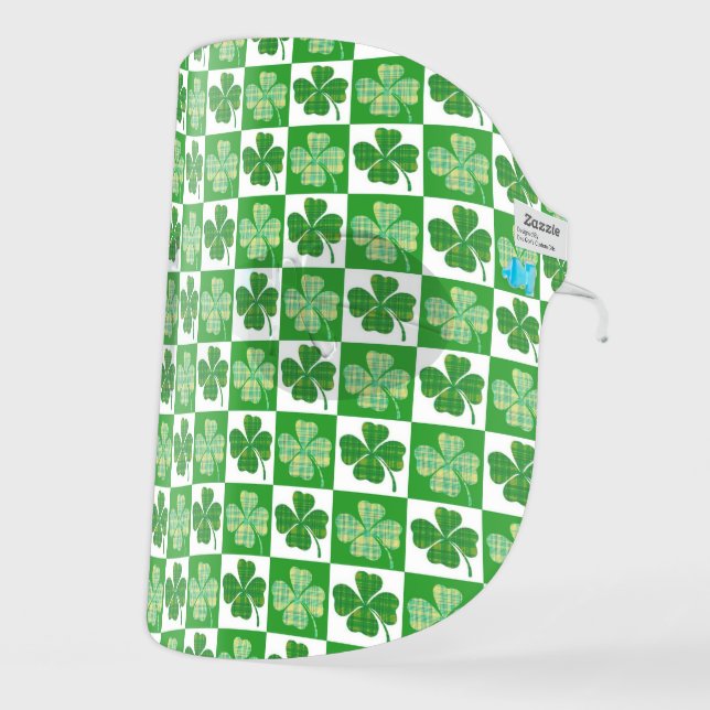Four Leaf Clovers Face Shield (Front Left)