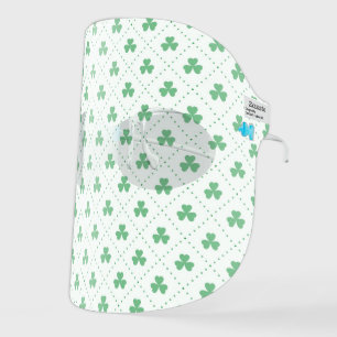 Four Leaf Clovers Face Shield