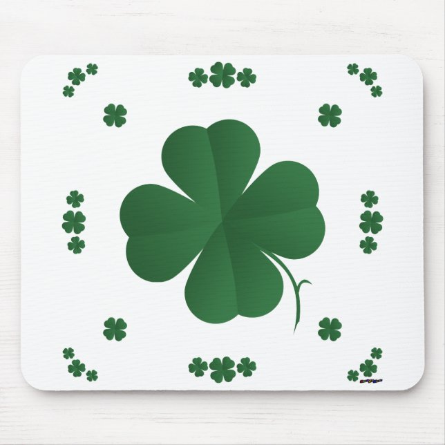 Four Leaf Clovers Mouse Pad (Front)