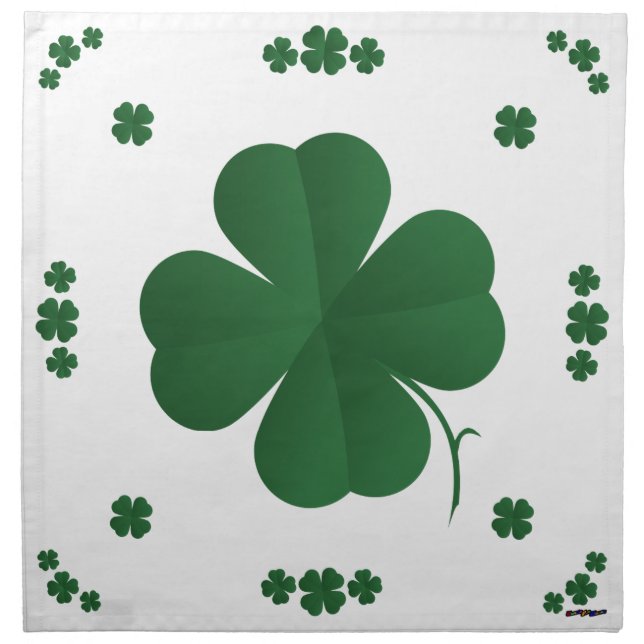 Four Leaf Clovers Napkin (Front)