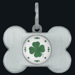 Four Leaf Clovers Pet ID Tag<br><div class="desc">Four Leaf Clovers</div>