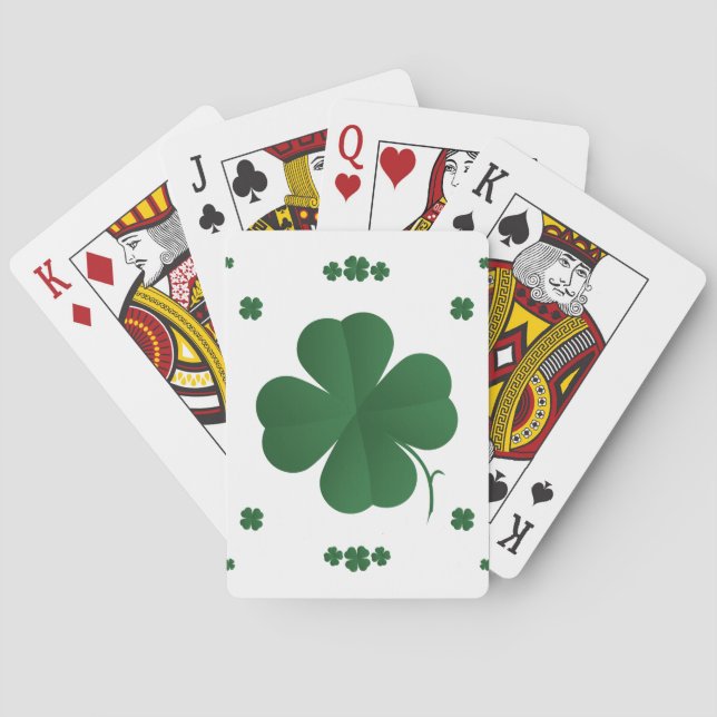Four Leaf Clovers Poker Cards (Back)