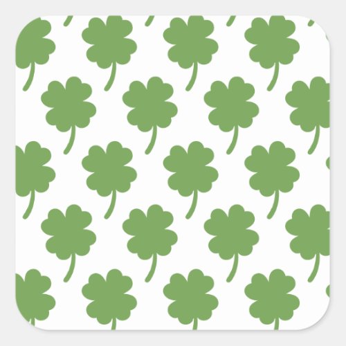 Four Leaf Clovers Square Sticker