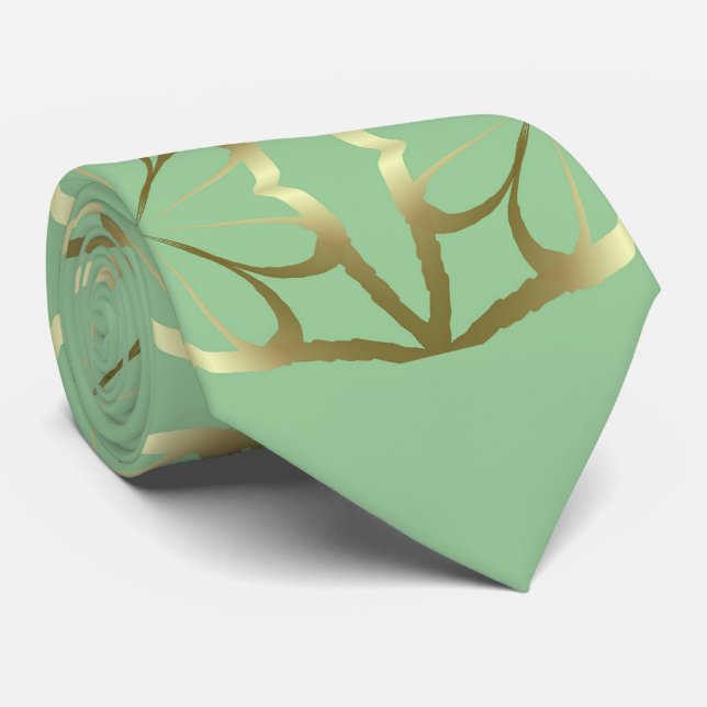 Four-Leaf Clovers Tie (Rolled)