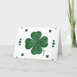 Four Leaf Clovers - vintage style Card