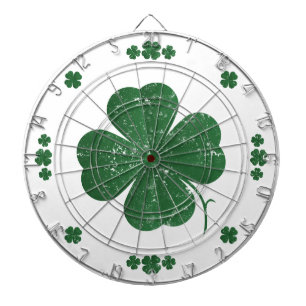 Four Leaf Clovers - vintage style Dart Board