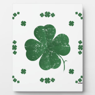 Four Leaf Clovers - vintage style Plaque