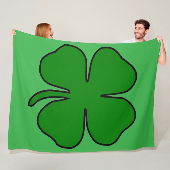 Four Leaf Love 60x80 Fleece Blanket (In Situ)