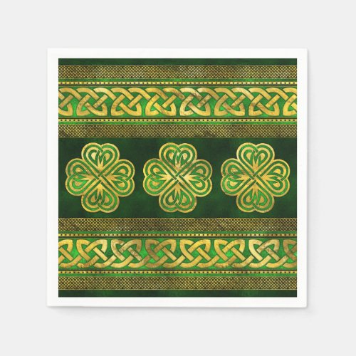 Four_leaf Lucky Clover Shamrock Ornament Napkins