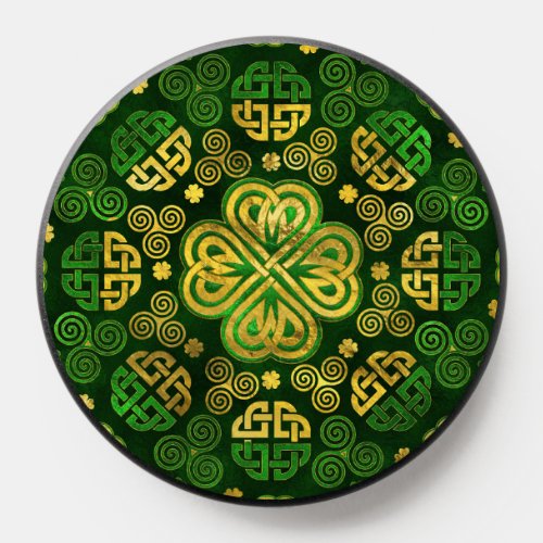 Four_leaf Lucky Clover Shamrock Ornament PopSocket