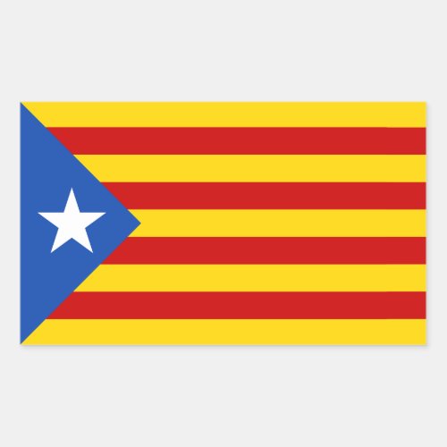 FOUR LEstelada Blava Catalan Independence Flag Rectangular Sticker