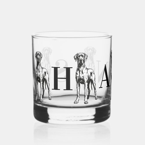 Four Letter Name Wine Glass Great Danes