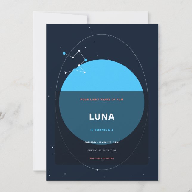 Four Light Years Invitation (Front)