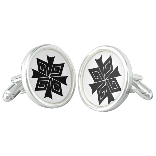 Four lightning bolts with thunderclaps cufflinks