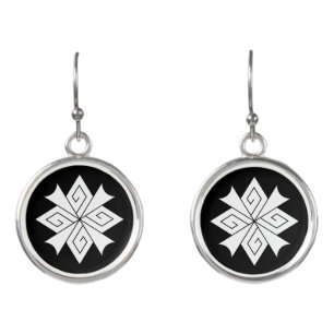 Four lightning bolts with thunderclaps earrings