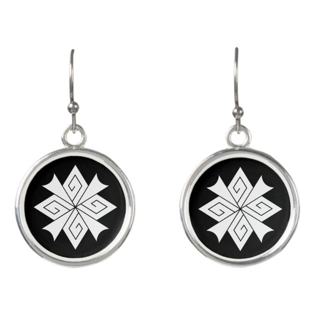 Four lightning bolts with thunderclaps earrings (Front)