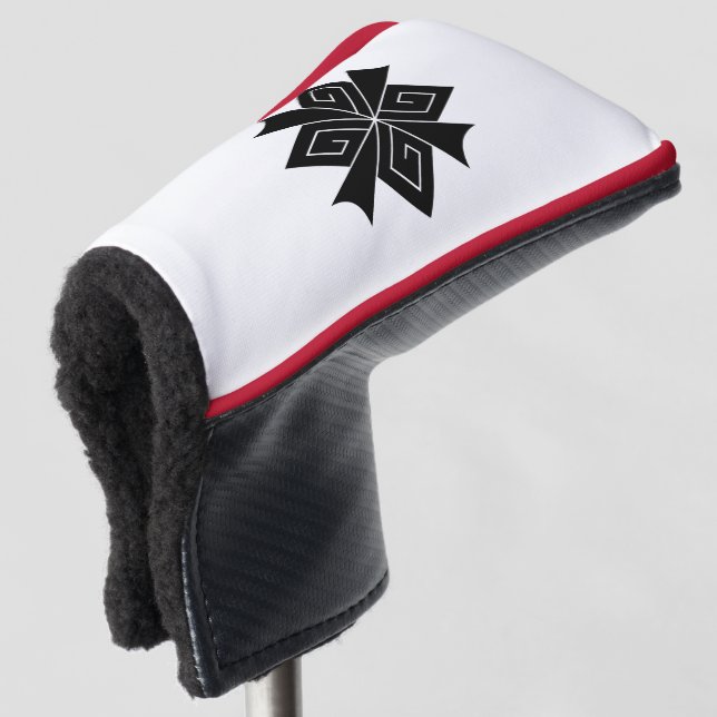 Four lightning bolts with thunderclaps golf head cover (3/4 Front)