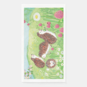 Four Little Hedgehogs in the Meadow Paper Guest Towels