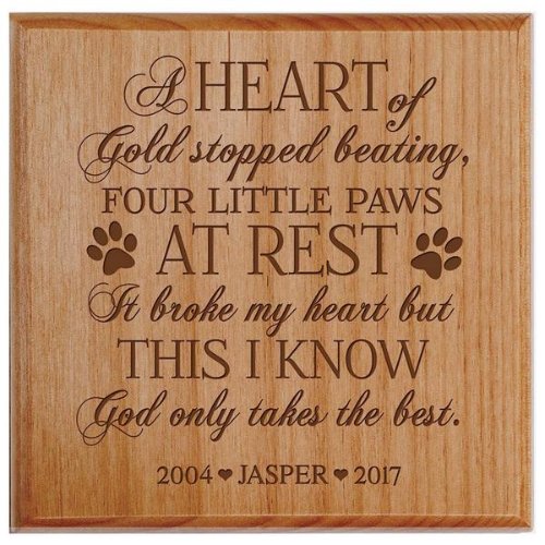 Four Little Paws at Rest Small Alder Wood Pet Urn