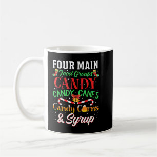 Four Main Food Groups Elf Buddy Christmas Pajama X Coffee Mug