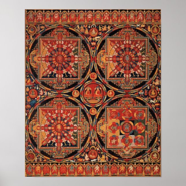 Four Mandalas Poster (Front)