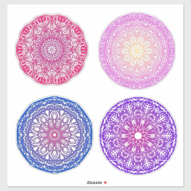 Four Mandalas Sticker (Sheet)
