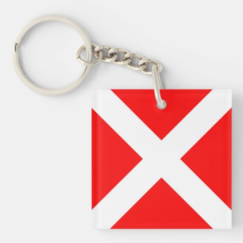 four maritime nautical alphabet number symbol flag keychain