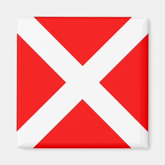 four maritime nautical alphabet number symbol flag magnet (Front)