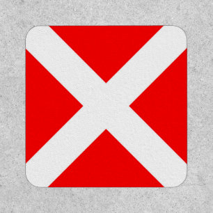 four maritime nautical alphabet number symbol flag patch