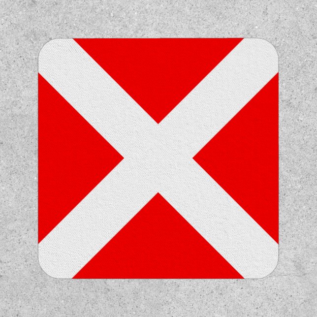 four maritime nautical alphabet number symbol flag patch (Front)