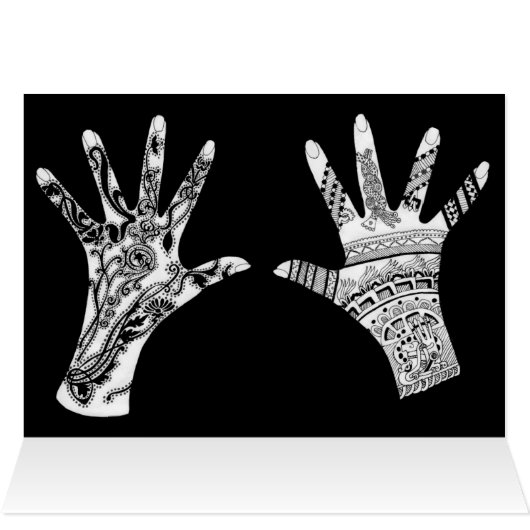Four Mendhi Hands (Inside Horizontal (Top))