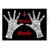 Four Mendhi Hands (Front Horizontal)