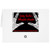 Four Mendhi Hands Cards (Back Horizontal)