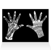 Four Mendhi Hands Cards (Inside Horizontal (Top))