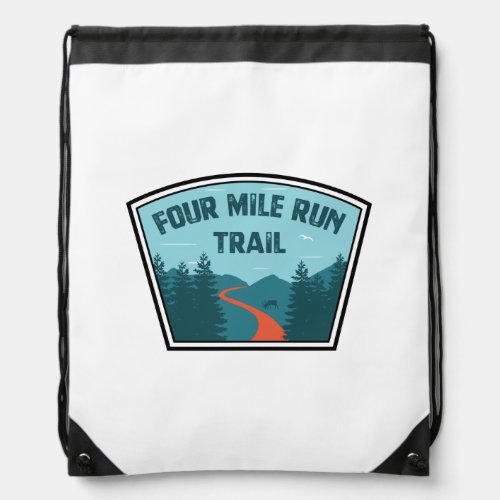 Four Mile Run Trail Drawstring Bag