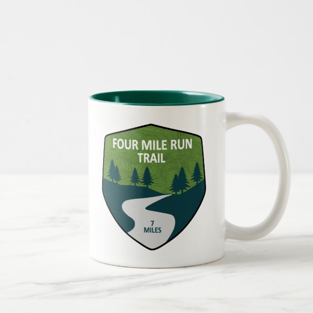 Four Mile Run Trail Two-Tone Coffee Mug (Right)