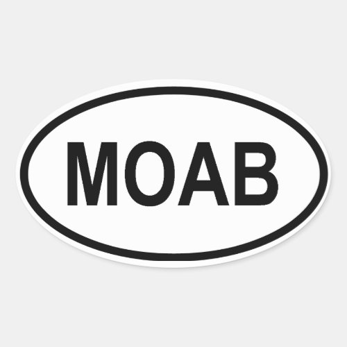 FOUR Moab Utah Oval Sticker