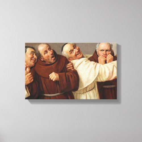 Four Monks c 1884 by Claudio Rinaldi Canvas Print