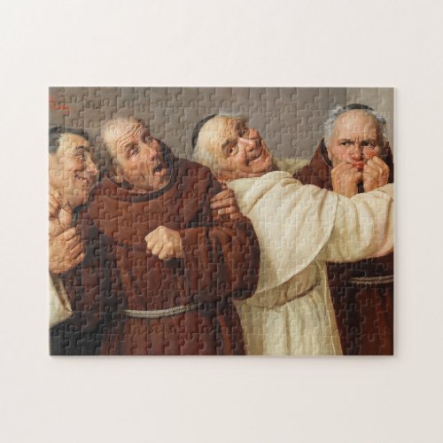 Four Monks c 1884 by Claudio Rinaldi Jigsaw Puzzle