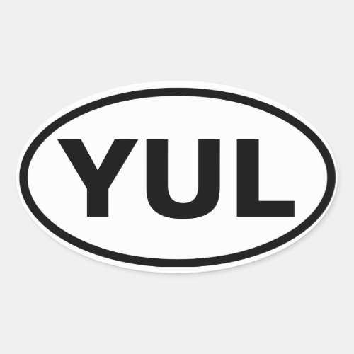 FOUR Montreal YUL Oval Sticker