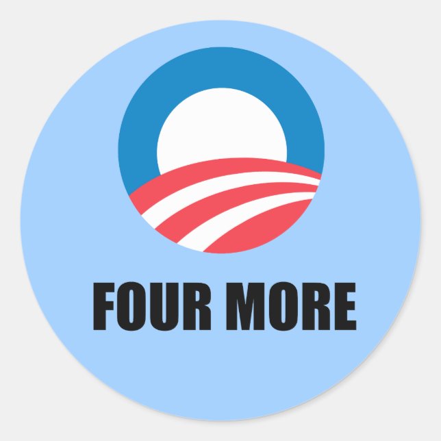 FOUR MORE CLASSIC ROUND STICKER (Front)