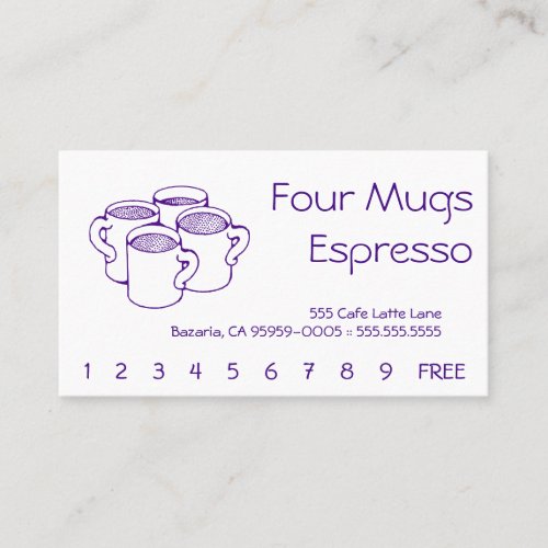 Four Mugs Business Card