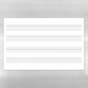 Four Music Staffs Systems Staves Blank Empty Magnetic Dry Erase Sheet