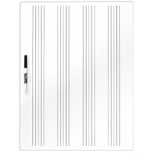 Four Musical Staffs Staves Systems Blank Empty Dry Erase Board