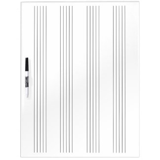Four Musical Staffs Staves Systems Blank Empty Dry Erase Board
