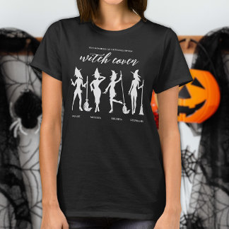 Four Names Witches Coven Friendship Halloween T-Shirt