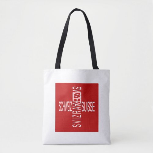 Four National Swiss Languages Tote Bag