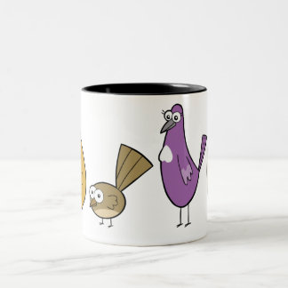 Four Native New Zealand Birds Drinking Mugs