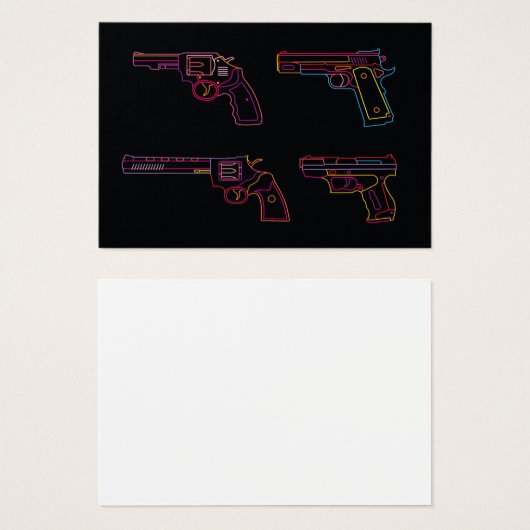 Four Neon Handgun signs (Front & Back)