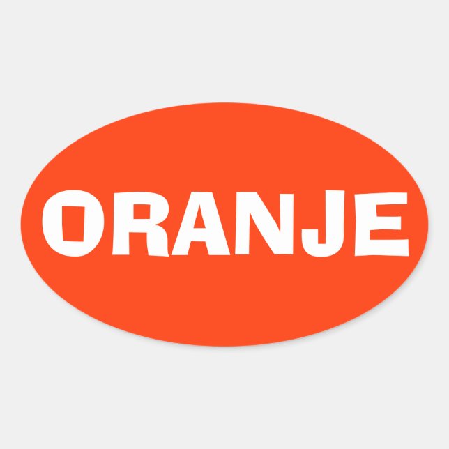 FOUR Netherlands "Oranje" Oval Sticker (Front)